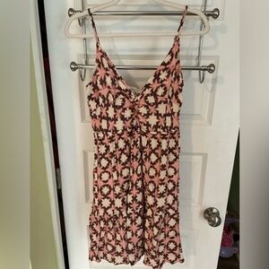 LOFT Pink and Brown Floral Dress